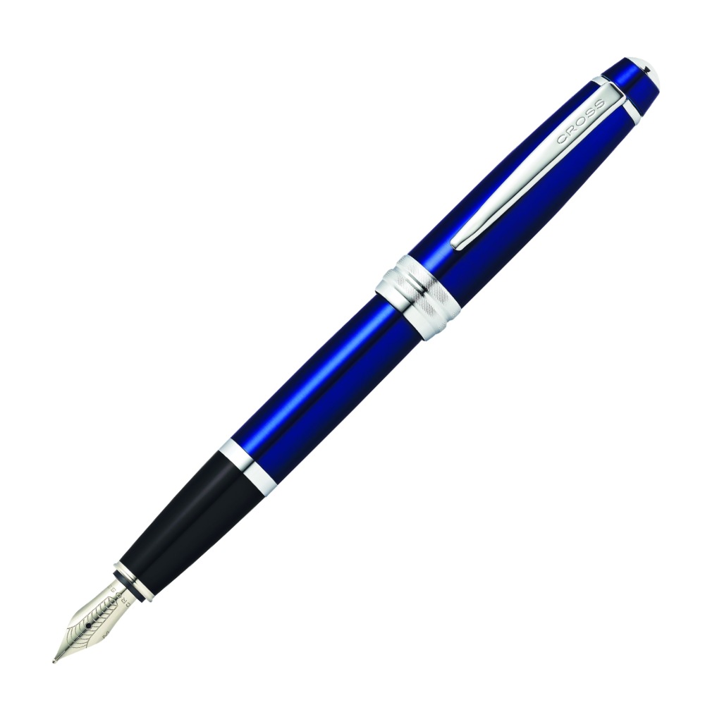 【免費刻字】CROSS Bailey貝禮系列藍亮漆鋼筆AT0456-12MS✿20D008